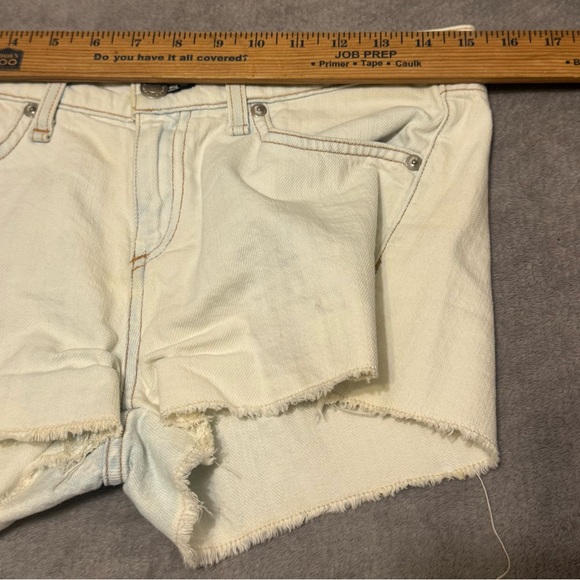 Rag & Bone Jean White Denim Cut Off Shorts Women's Size 25 Frayed Hem - Picture 5 of 10